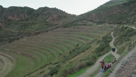 Anbauterrassen-In-Pisac,-Cusco,-Peru