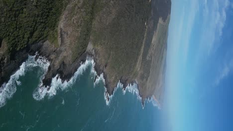 Imágenes-Verticales-De-La-Gran-Costa-De-La-Isla-Canguro,-Paraíso-Pacífico,-Australia-Del-Sur