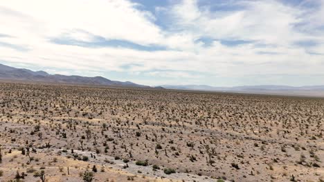 Drone-flying-a-large-circle-over-a-desert-landscape-in-4k