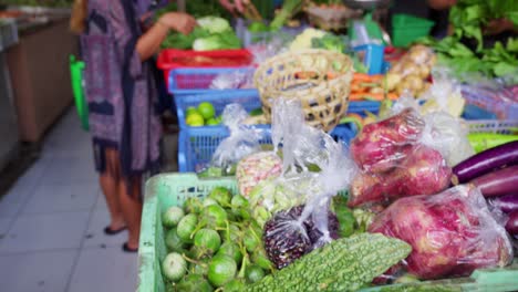 Frische-Bittermelone-Und-Thailändische-Auberginen-Auf-Einem-Lebhaften-Markt-In-Bali