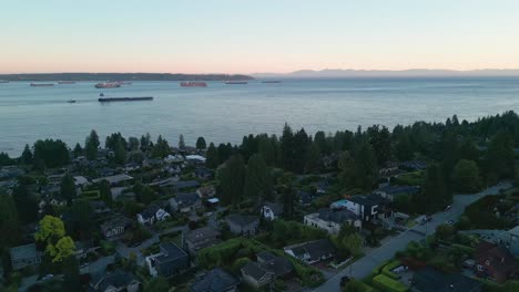 Una-Hermosa-Puesta-De-Sol-En-El-Oeste-De-Vancouver-Canadá