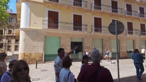 Palma-De-Mallorca,-Spanische-Hauptstadt-In-Spanien,-Straßengebäudearchitektur