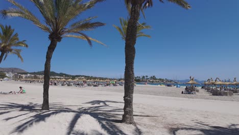 Strand-Von-Magaluf,-Mallorca,-Baleareninsel,-Urlaubsziel,-Spanien,-Sommer