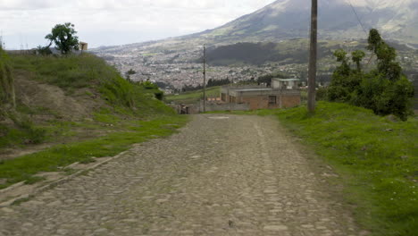 Allgemeine-Drohnenaufnahme-Der-Landschaft-Und-Der-Häuser