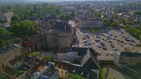 Alencon-Ducal-Castle-and-city-hall,-Orne-in-Normandie,-France