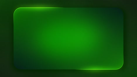 Looping-animation-of-round-edge-green-gradient-frame-with-a-glowing-and-moving-rim-light