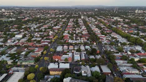 Vogelperspektive-über-Den-Stadtteil-Brunswick-In-Melbourne,-Australien