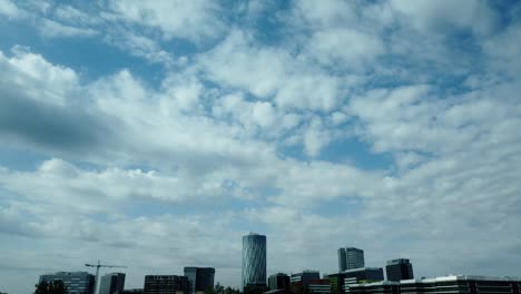 Bucharest,-Romania---October-11,-2019-:-Office-buildings-in-North-part-of-Bucharest-clouds-motion-time-lapse