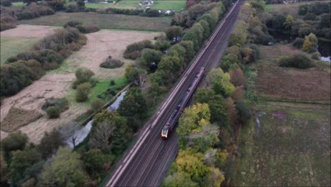 High-speed-passenger-railway-train-South-of-England,-UK