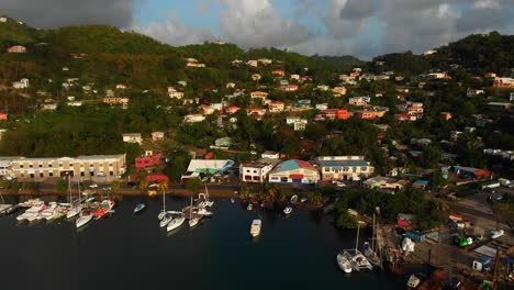 Blick-Auf-Den-Hafen-Des-Grenada-Yacht-Club