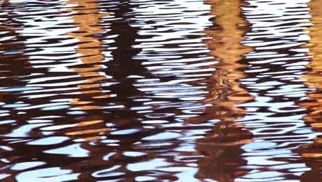 Beautiful-textured-close-up-reflections-of-poles-in-a-river