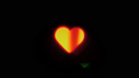 Beautiful-hearts-bokeh-from-flashing-lights,-Valentines-Day,-wedding-day-or-social-media-Like-background-concept