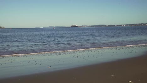 Calm-Punta-del-Este-Sea-with-boat-and-island