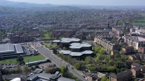 An-Aerial-Shot-of-the-Scottish-Widows-Pension-Building-|-Edinburgh,-Scotland-|-Shot-in-4k-at-30-fps