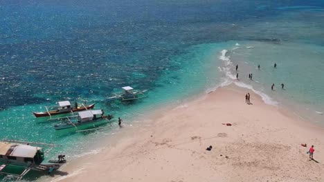 Drohnenaufnahmen-Von-Naked-Island-Auf-Den-Philippinen,-Siargao-Inseln