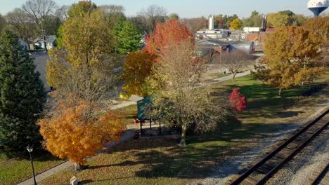 Old-railroad-tracks-small-town-view