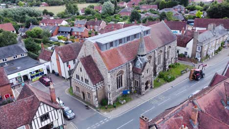 Aerial-footage-of-st-John-the-baptist-in-needham-market