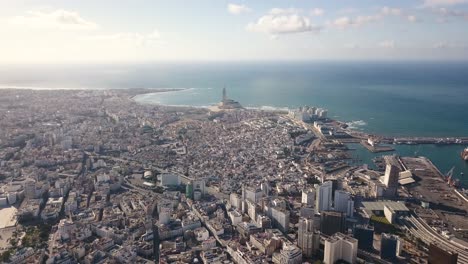 Vista-Aérea-De-Casablanca-Durante-La-Contención-Por-El-Virus-Corona