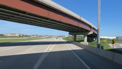 Driving-under-bridge-near-Elk-Grove-village-Illinois-53-and-390