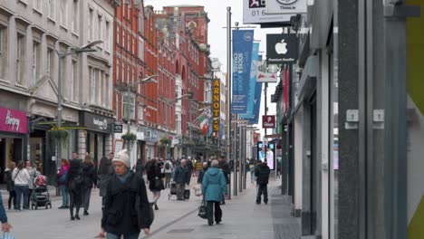 Calle-De-La-Ciudad-De-Dublín-Al-Inicio-Del-Brote-De-Covid-19