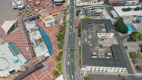 A-drone-shot-in-the-city-of-Guayaquil,-Ecuador