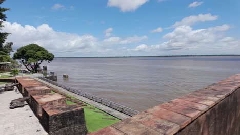 360°-panorama-of-Forte-do-Presépio,-Belém