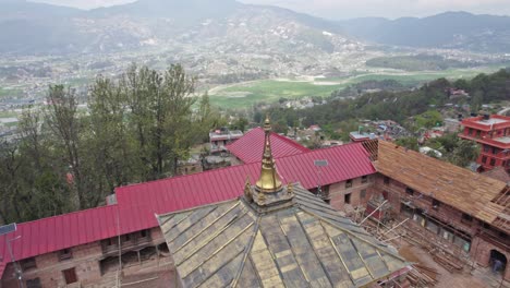 Changu-Narayan-is-an-ancient-Hindu-temple,-located-on-a-high-hill-top-that-is-also-known-as-Changu-or-Dolagiri-in-Changunarayan-Municipality-of-Bhaktapur-District,-Nepal