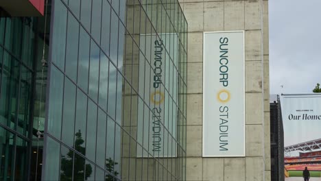 Close-up-shot-of-the-sign-of-Suncorp-Stadium-on-the-building-exterior-of-multi-purpose-stadium-in-Brisbane-city