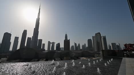 4K:-The-Burj-Khalifa-stands-tall-under-the-intense-summer-sun-in-the-UAE