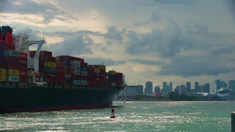 Freight-Ship-Approaches-Miami-Florida-in-the-Late-Afternoon