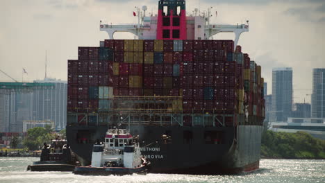 Back-End-of-Container-Ship-as-it-Approaches-Miami-Florida