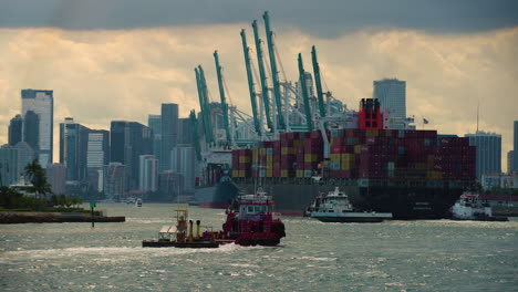 Boat-Activity-in-Waters-of-Miami-Florida-Port