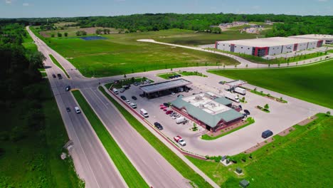 Aerial-View-of-popular-Kwik-Trip-Gas-Station-in-Wisconsin