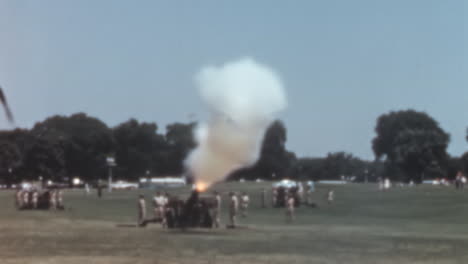 Soldiers-Fire-a-Cannon-Near-the-Washington-Monument-in-United-States-of-America