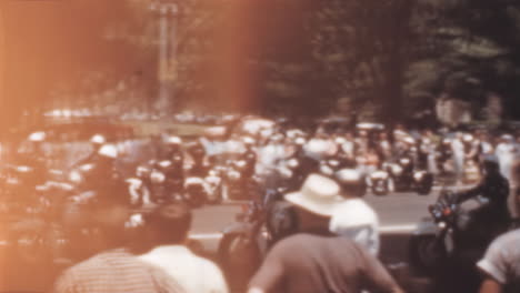 Officers-on-Motorcycles-Ride-Down-Street-Among-Spectators-in-Washington-1950s