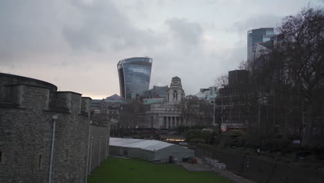 Ancient-Roman-Walls,-London,-England