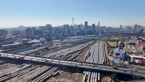 Skyline-Von-Johannesburg-In-Johannesburg-In-Gauteng,-Südafrika