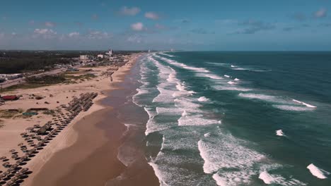 Capture-the-breathtaking-coastal-scene-in-Mexico-with-this-drone-shot,-moving-from-left-to-right