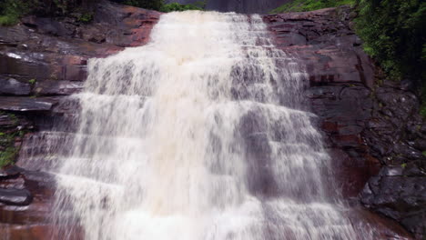 Vista-Panorámica-Del-Salto-Ángel-Del-Parque-Nacional-Canaima,-Venezuela-(fotografía-Con-Dron)