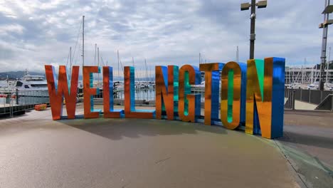 Popular-Wellington-with-no-I-tourism-sign-on-harbour-waterfront-in-capital-city-of-New-Zealand-Aotearoa