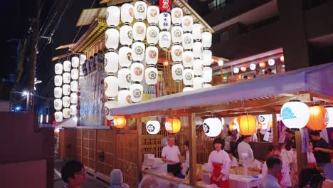 Slow-motion-pan-over-Gion-Matsuri-summer-event-in-Japan