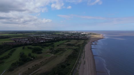 Sonnenuntergang-An-Der-Küste-Des-Beliebten-Badeortes-Skegness-An-Der-Ostküste-Englands