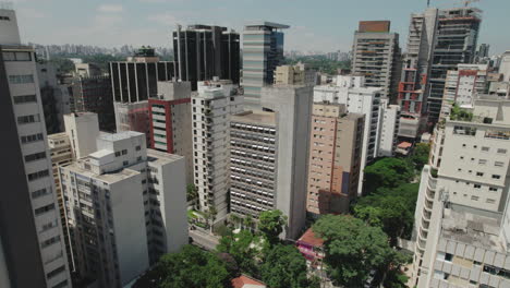 Aerial-view-of-Itaim-Bibi,-São-Paulo,-Brazil