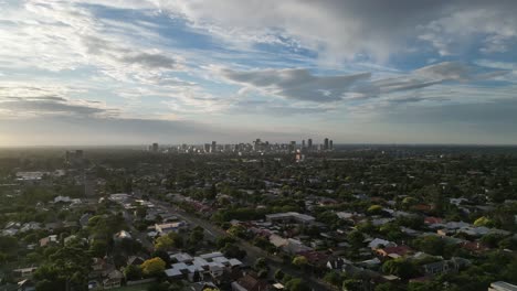 Vista-Aérea-De-La-Ciudad-De-Adelaida,-Suburbios-Del-Sur-De-Australia,-área-De-Burnside,-4k60