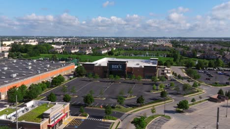 Dick's-Sporting-Goods-Retail-Store-and-Outlet---Forward-Drone-Shot