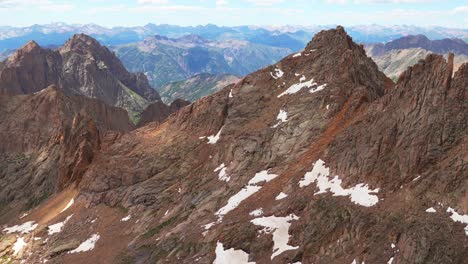 Sonnenlicht-Turmspitze-Ansicht-Gipfel-Windom-Gipfel-Mount-Eulos-Norden-Twin-Lakes-Trail-Colorado-Chicago-Becken-Morgen-Sonnig-Wolken-Frühling-Sommer-Fourteener-Juli-Nadel-San-Juan-Rocky-Mountains-Statische-Aufnahme