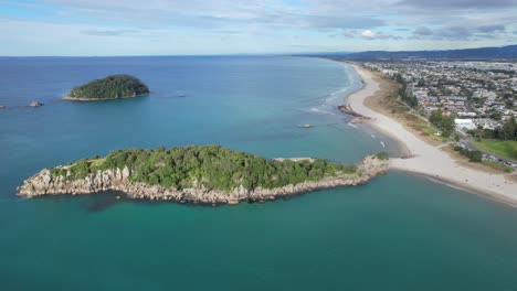 Islas-De-Moturiki-Y-Motuotau-En-La-Bahía-De-Plenty,-Isla-Norte,-Nueva-Zelanda