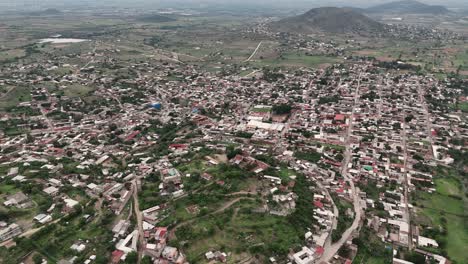 Perspectivas-Aéreas-Del-Poblado-De-Teotitlan-Del-Valle-En-El-Valle-De-Oaxaca