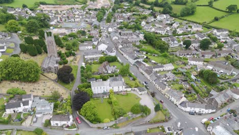 Flyover-of-the-village-of-Lifton-in-Devon