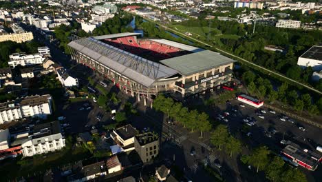 Roazhon-Park-football-stadium-at-high-altitude-in-Rennes,-France